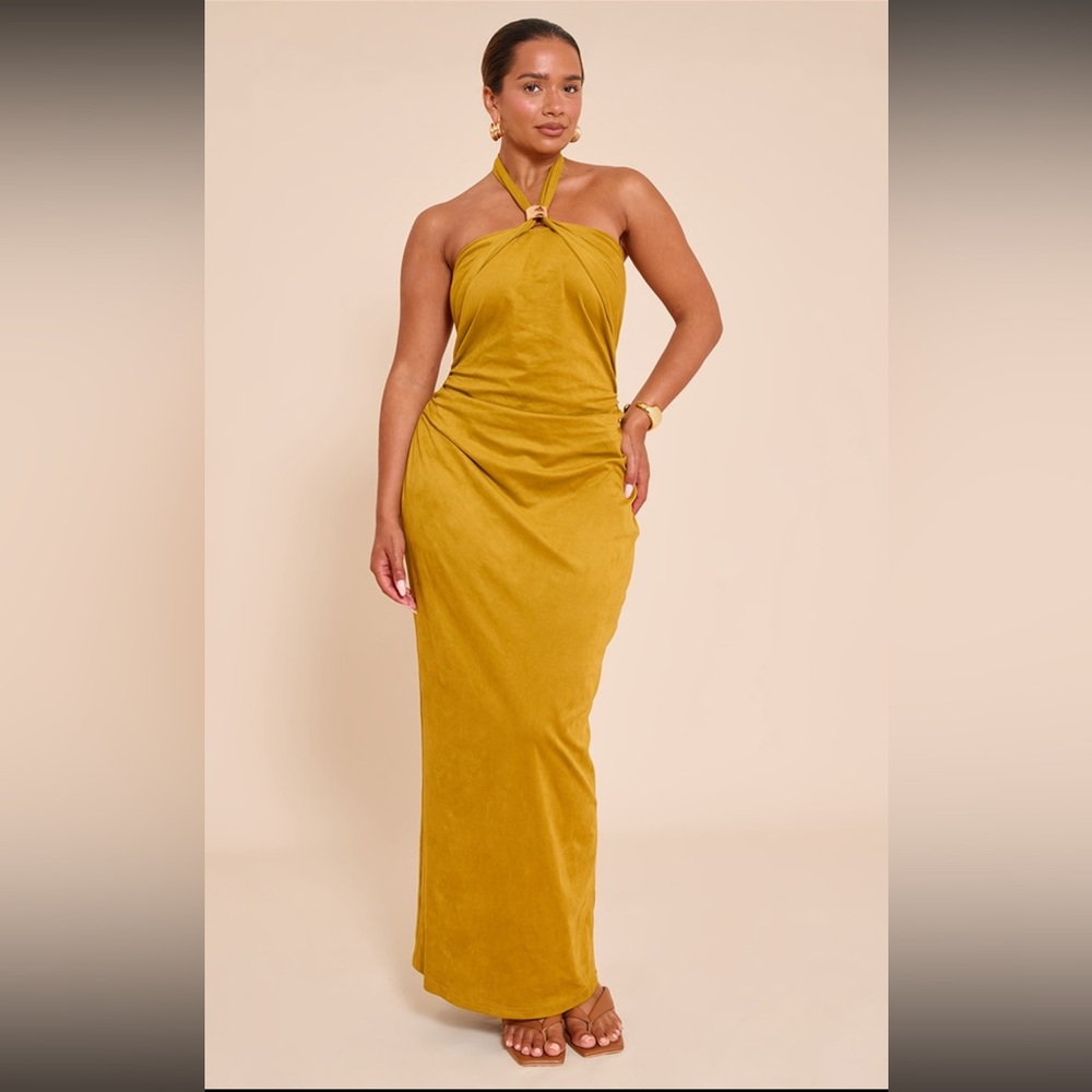 PrettyLittleThing Gold Hardware Maxi Dress